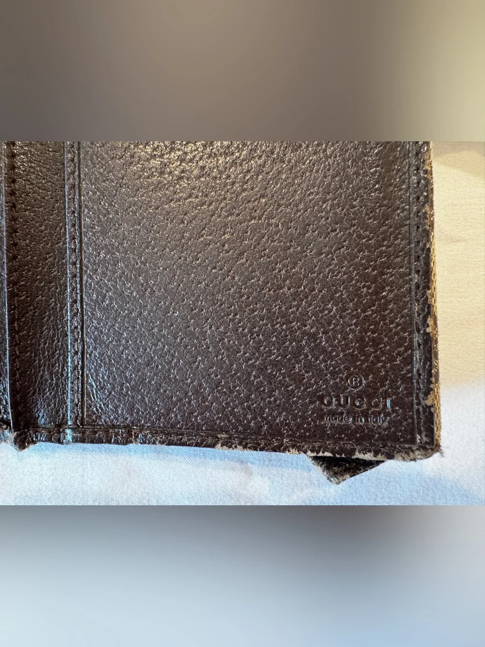 Authentic pre Loved Gucci Brown Monogram Continental Wallet.